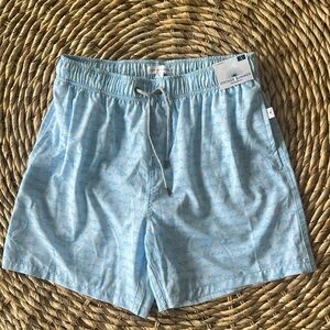 Vintage summer men’s large swimsuit, blue with fish design new with tags